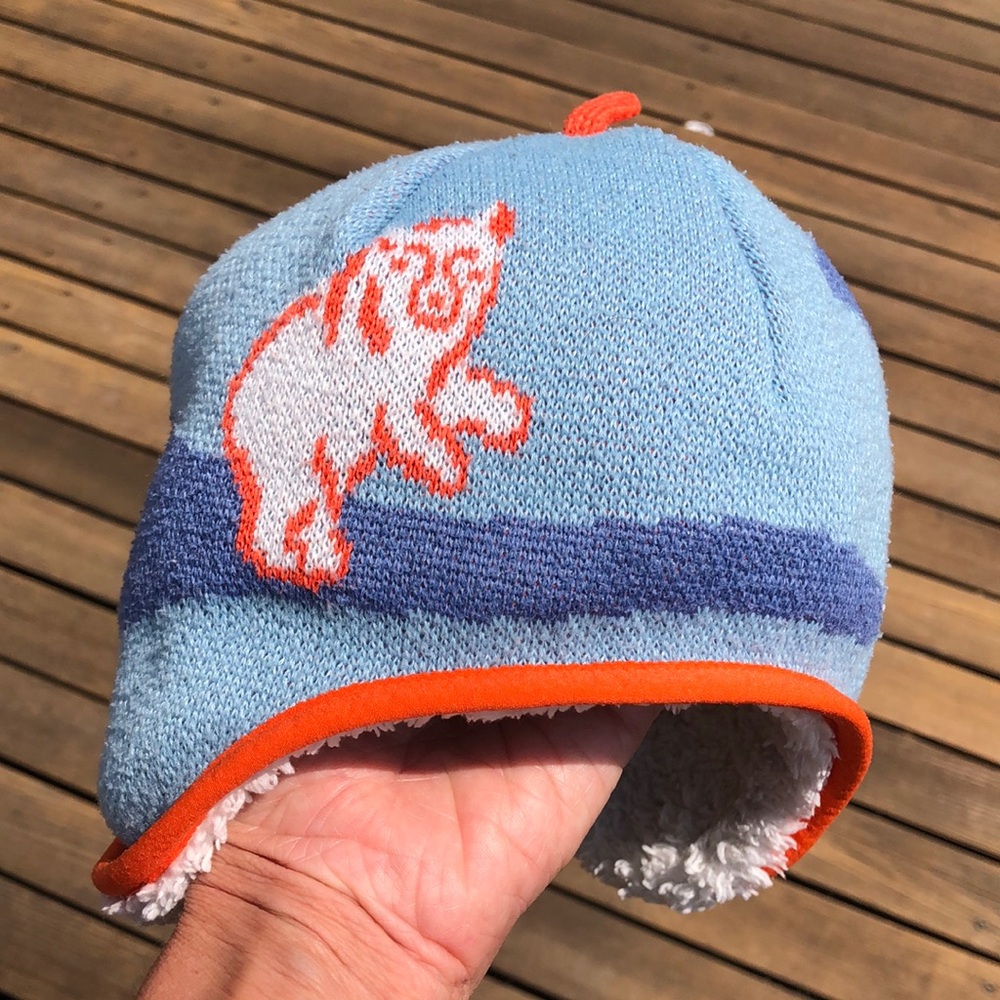 Adorable cozy Patagonia hat for a toddler!